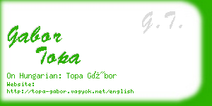 gabor topa business card